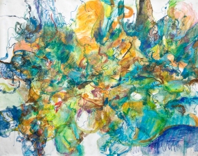 Amy Bouse king county series acrylic and pastel on paper