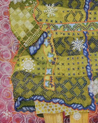 Amy Conover P A N O P L Y 2025 Oil with mixed media on canvas