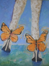 Amy Conover P A N O P L Y 2025 Oil with mixed media on canvas