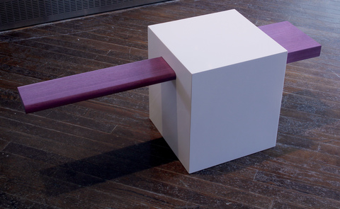 Amy Gartrell 2015 purple heart wood, plywood, enamel