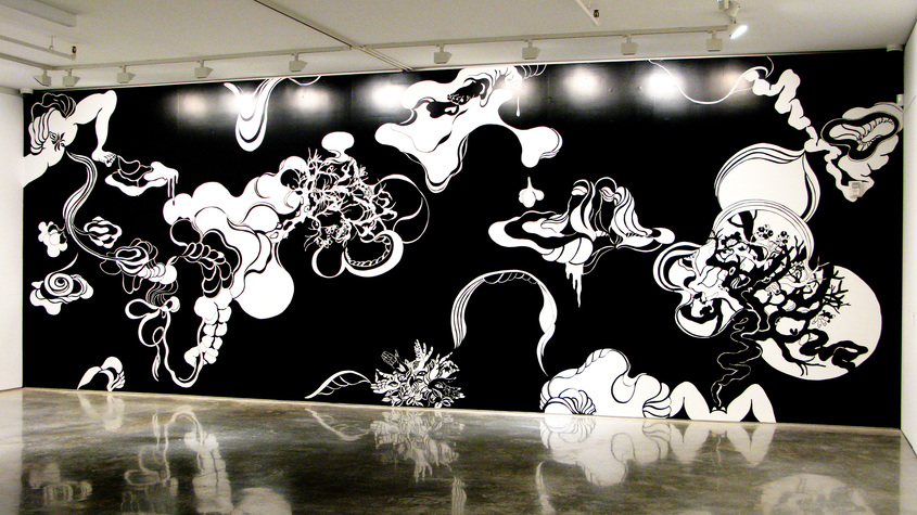 AMY KAO INSTALLATIONS Vinyl cut-out on wall