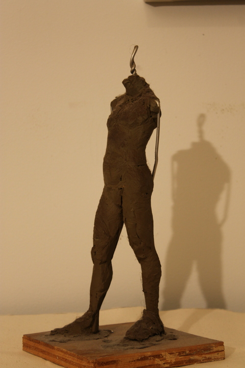 Amy Mahnick The Figure Plasticine, wire armature and plywood