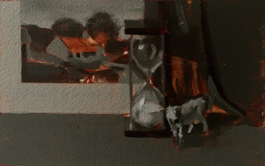 Amy Mahnick Elegies For Animals Trapped in Factory Farm Fires Oil on Arches Huile