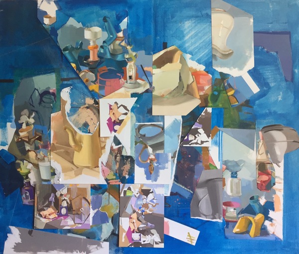 Amy Mahnick 2020-21/Collage Paintings  Oil on linen, oil on paper, gouache on paper