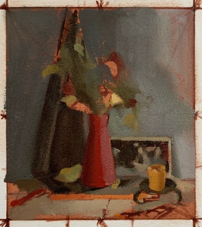 Study for Still Life For Male Chicks and Postcard of Merrymakers