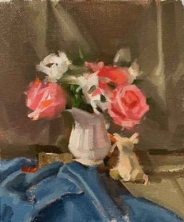 Study for Pink Roses For Pigs Confined in the Worldwide System of Factory Farming with Animals and Why They Matter, by Mary Midgley