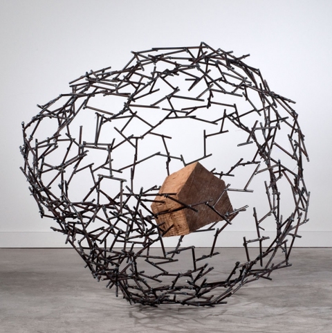 Surrounded (Thought House Series) Recent Work Steel and wood