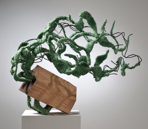 Entwined (Thought House Series) Recent Work Baling twine, steel and wood
