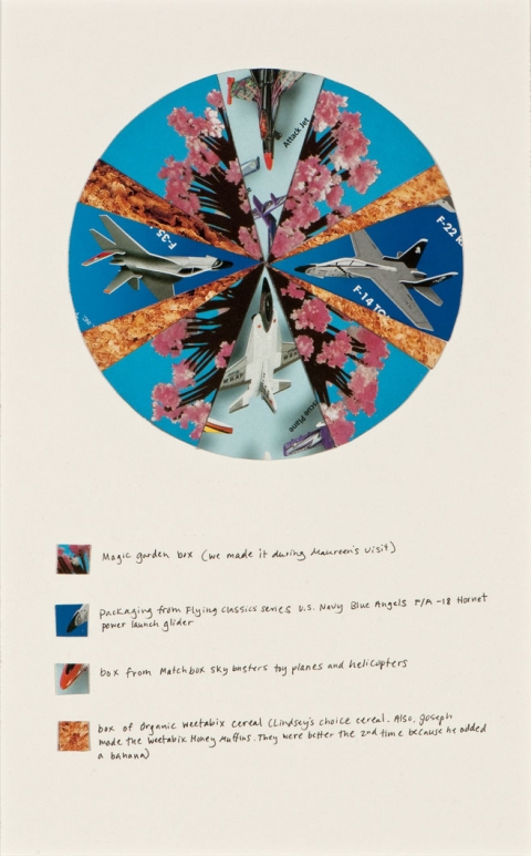 Matchbox Skybusters Earlier Work collage and ink on paper