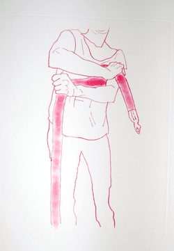 Amy Westpfahl  Red Velvet Rope etchings, 2009 