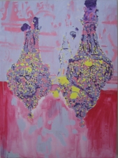 Andrea DeFlorio Objects of Desire Housepaint on canvas