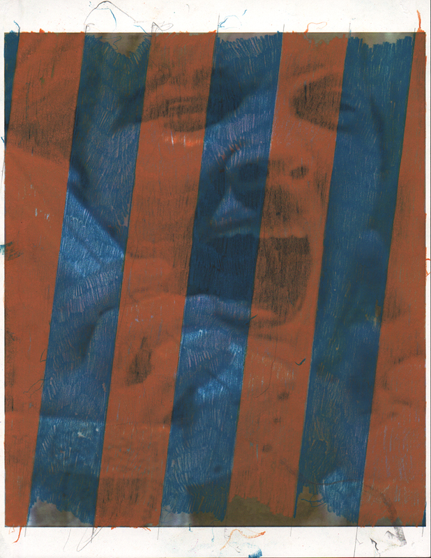 ANDREW BRISCHLER MISC ON PAPER Colored pencil, graphite, and inkjet on paper