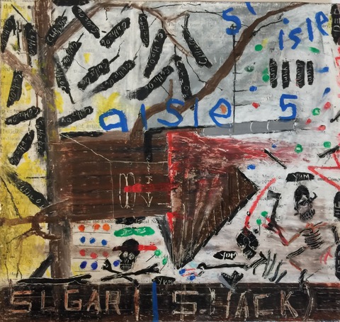 andrew zdziarski figurative (2012-2017)  oil pastel on cardboard