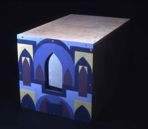 Angelo Fertitta, Visual Artist 3-D Paintings, 1987 to 1988 Wood, mirrors, paint, and florescent light
