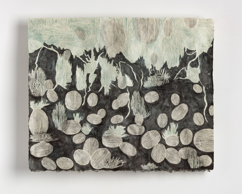 Anita S. Hunt   NEW Works on Paper Pigmented wax crayon rubbings, graphite and India ink on Kitakata paper