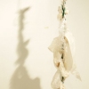 2010 Clothesline, sheeps fur, tracing paper, rabbit skin glue, bubble wrap, packaging
