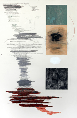 Anne Gilman Work from MacDowell Residency pencil, charcoal, paint, matte medium