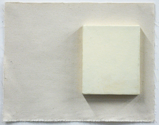 Anne Gilman Points of Error acrylic paint on stretched canvas mounted on unstretched raw canvas