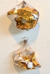  Kintsugi and Road Ribbons  metallic origami folding paper, hairnets, pins