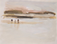 ANNE SEELBACH Shoreline Paintings gouache on paper