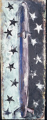 ANNE SEELBACH 1992 Nuclear Submarines oil on un-stretched canvas
