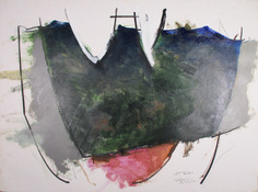 ANNE SEELBACH 1997-2001 Tethered Boats acrylic and charcoal on paper