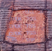 ANNE SEELBACH 1988-1990 Jersey City Relics  oil, wire mesh, twine on masonite