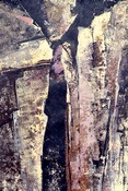 ANNE SEELBACH 1977-1981 Monhegan Rocks  acrylic on paper