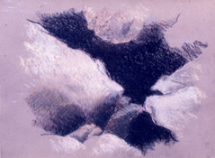 ANNE SEELBACH 1977-1981 Monhegan Rocks pastel on paper