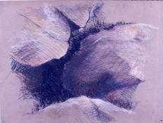ANNE SEELBACH 1977-1981 Monhegan Rocks  pastel on paper
