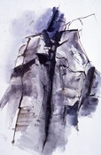 ANNE SEELBACH 1977-1981 Monhegan Rocks  watercolor, ink on paper
