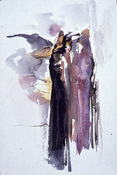 ANNE SEELBACH 1977-1981 Monhegan Rocks  watercolor, ink on paper