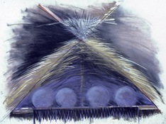 ANNE SEELBACH 1982-1985 House, Enclosure pastel on paper