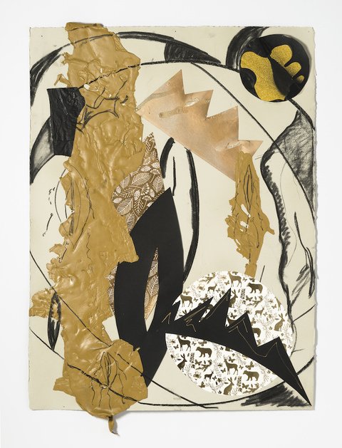 Assumption of the Virgin Stigmatas, Halos & Crowns Collage on paper