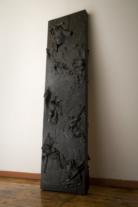 Mary Helena Panels latex paint and mixed media on wood