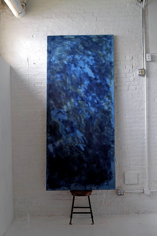 AUGUSTE  RHONDA  TYMESON self exposure cyanotype on canvas