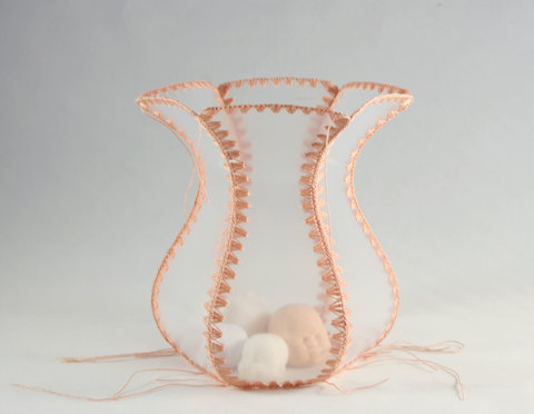 ASHLEY V. BLALOCK EMPTY VESSELS, 2017- Crochet thread, acetate, 3D printed baby heads