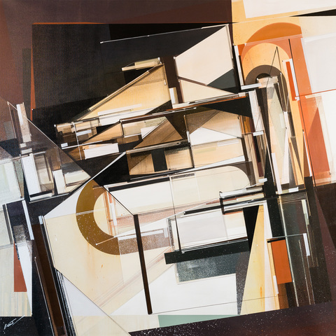 Augustine Kofie Paintings 48 x 48 inches 