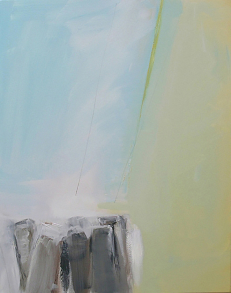 Movement (oblique) 1, 2009, oil on canvas, 22&quot; x 28&quot;