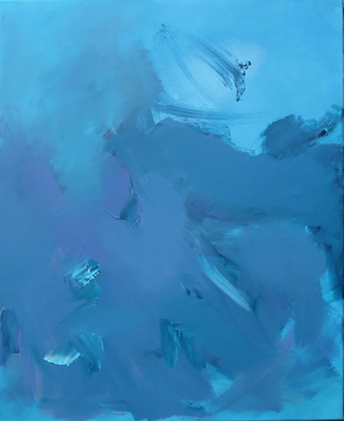 Water, depth, turbulence 2, 2009, oil on canvas, 28&quot; x 32&quot; 