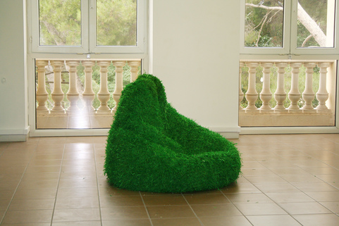 Barbara Gallucci Sculpture and Installation  artificial grass, photographs