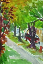 Barbara Yaross Chicago Landscapes Watercolor on paper