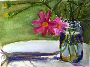 Barbara Yaross Flowers watercolor on paper
