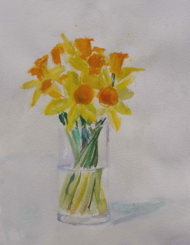 Barbara Yaross Flowers watercolor on papaer