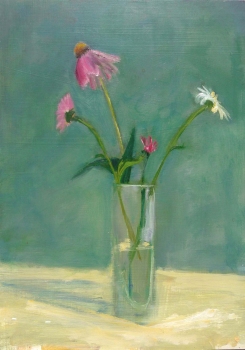 Barbara Yaross Flowers Oil on board