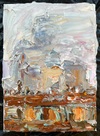  The Pru Skyline, Boston Series impasto oil paint on canvas