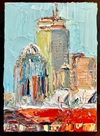  The Pru Skyline, Boston Series impasto oil paint on canvas