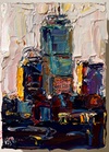  The Pru Skyline, Boston Series impasto oil paint on canvas