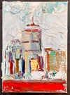  The Pru Skyline, Boston Series impasto oil paint on canvas