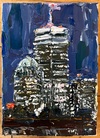  The Pru Skyline, Boston Series impasto oil paint on canvas